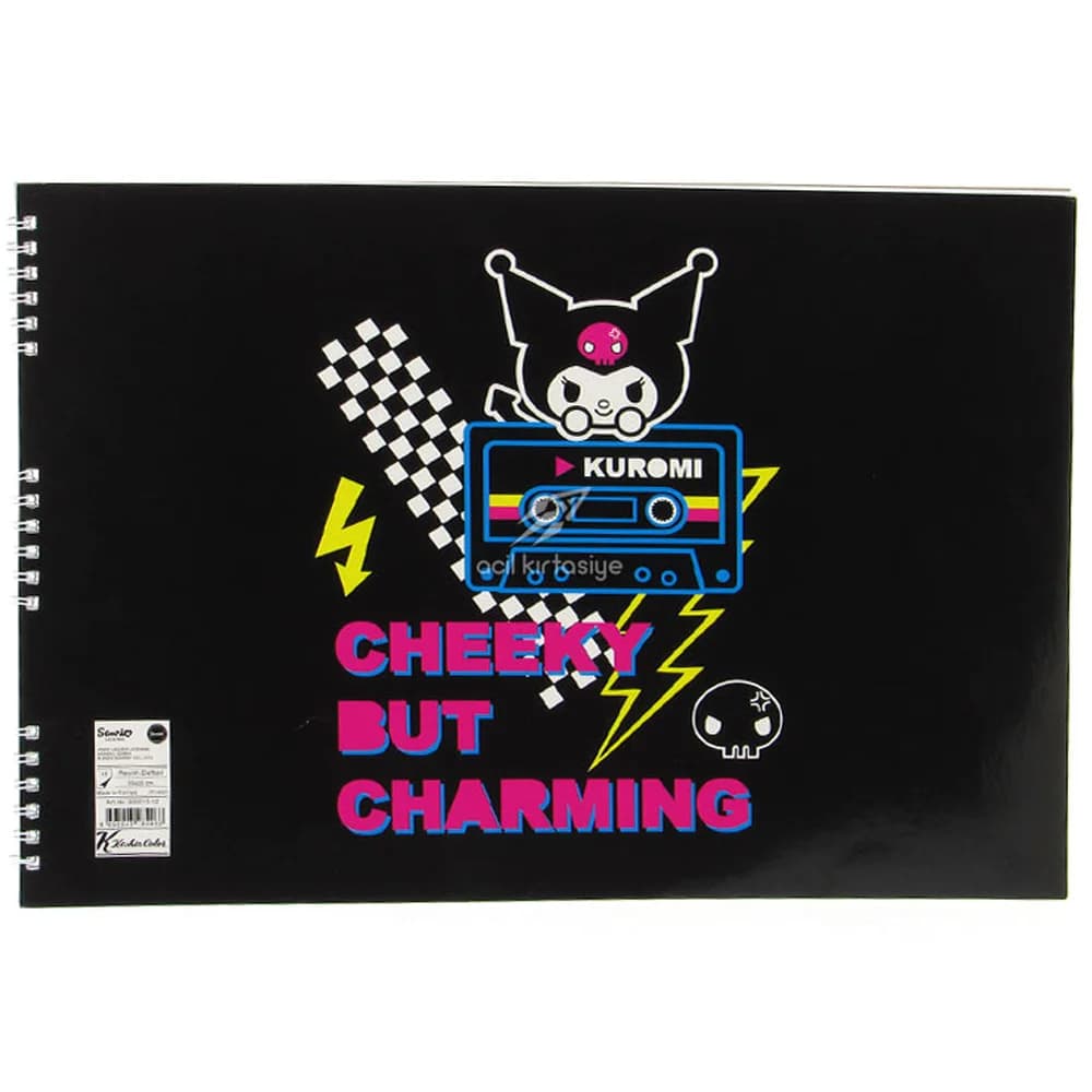 Kuromi Resim Defteri Spiralli 25x35 15 YP 300215-12