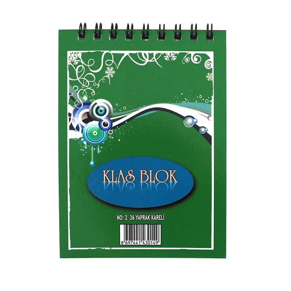 Klas Bloknot Spiralli Kareli No:2 36 YP