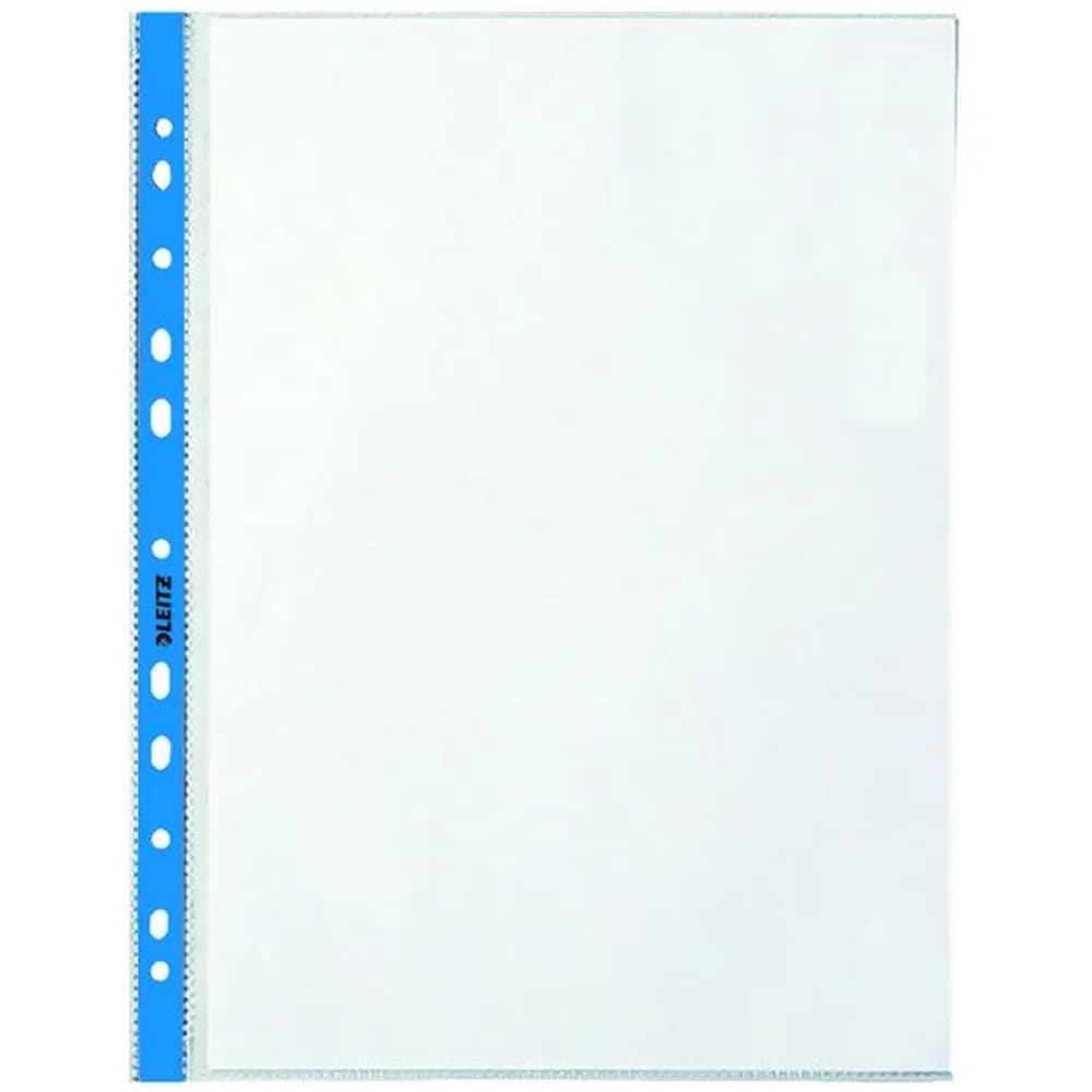 Leitz Poşet Dosya Kristal Mavi Kenarlı A4 100 Lü L-4700