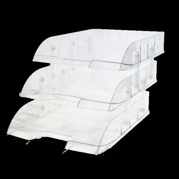 Mas Evrak Rafı Hareketli Plastik 3 LÜ Şeffaf 829