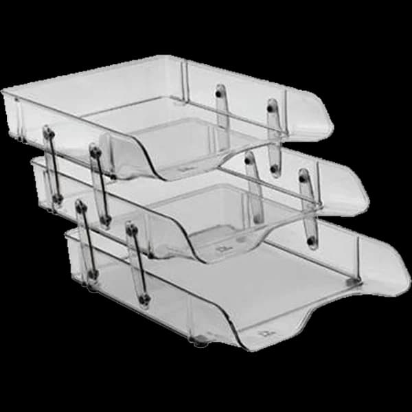 Bafix Evrak Rafı Hareketli Plastik 3 LÜ Şeffaf BFX 333