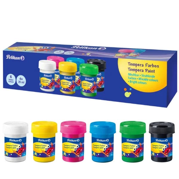 Pelikan Guaj Boya Tempera 6 Renk 25 ML
