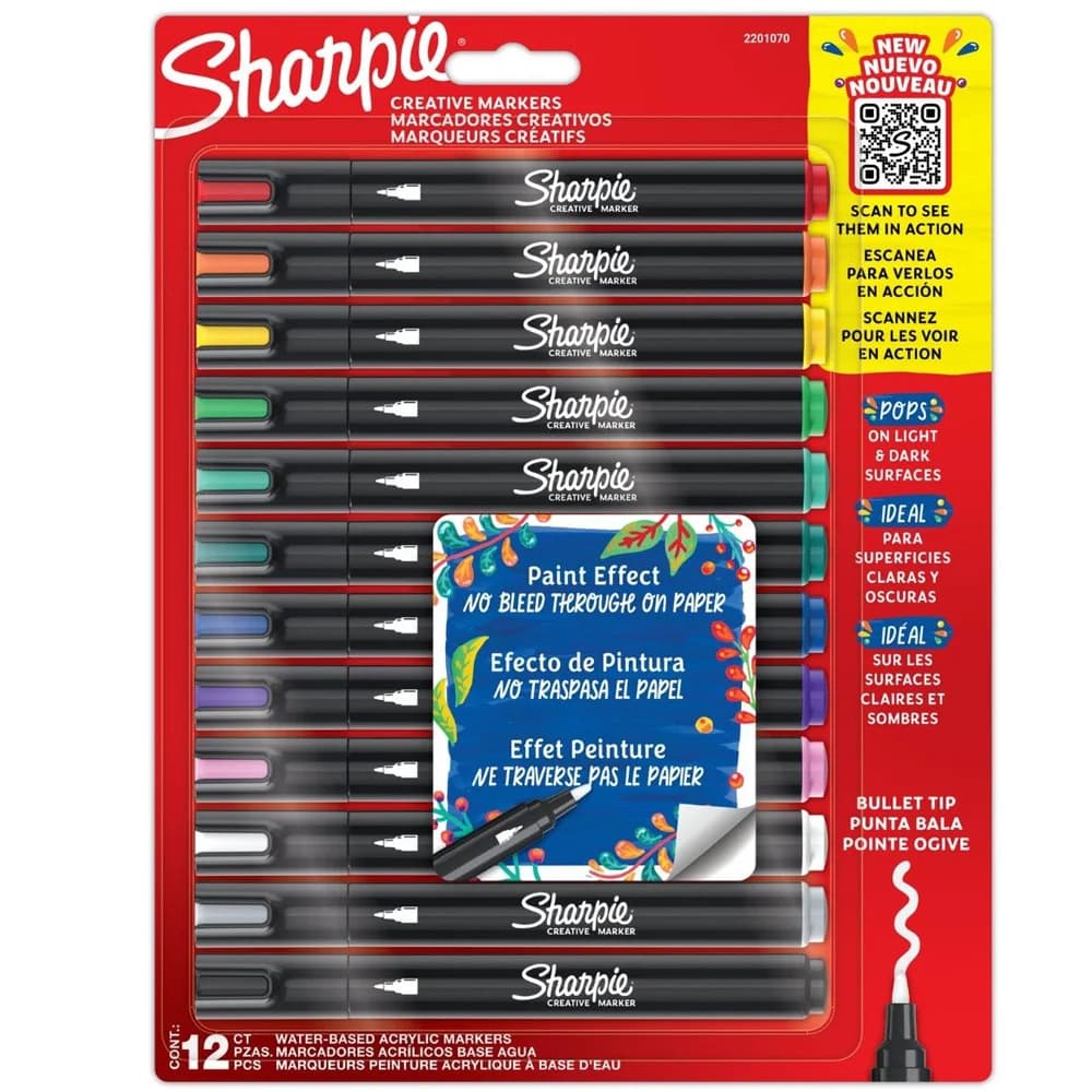 Sharpie Markör Akrilik Yuvarlak Uç 12 Li Bls 2201070