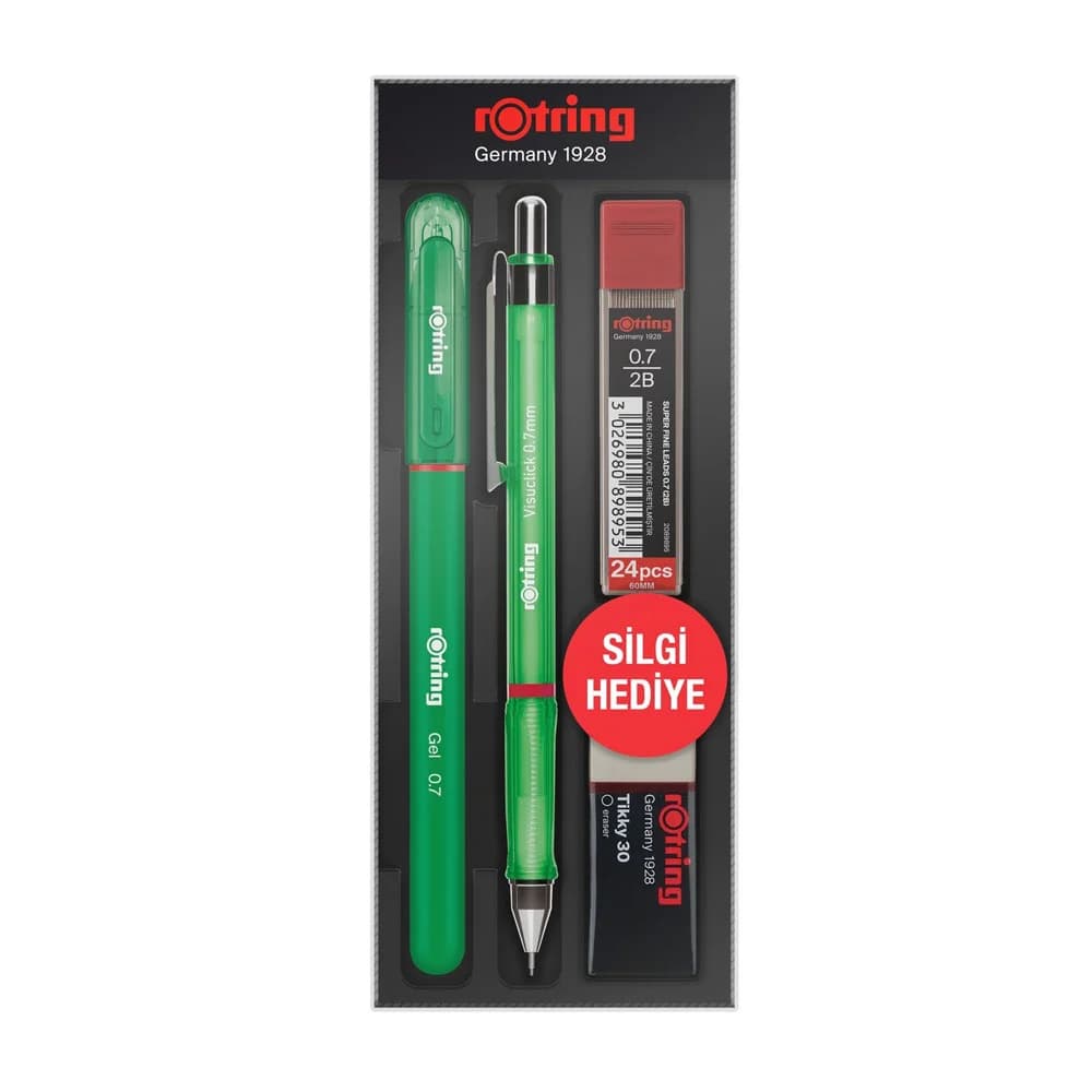 Rotring  Visuclick + Jel Okul Seti 0.7 MM Yeşil
