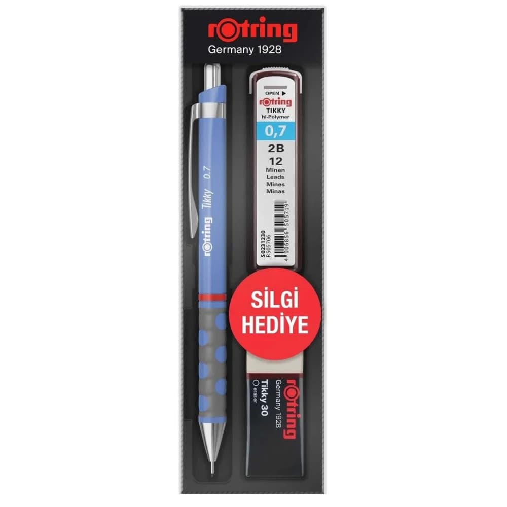 Rotring Okul Seti Tikky Rd 0.7+Min Silgi Hediyeli Menekşe Mavi