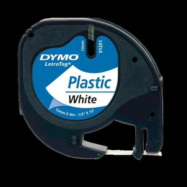 Dymo Letratag Şerit Plastik 12 MMx4 MT Beyaz 91201 59422