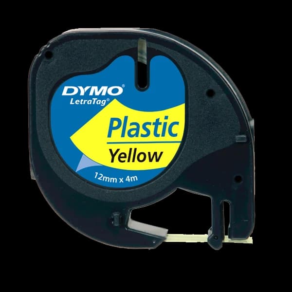 Dymo Letratag Şerit Plastik 12 MMx4 MT Sarı 91202