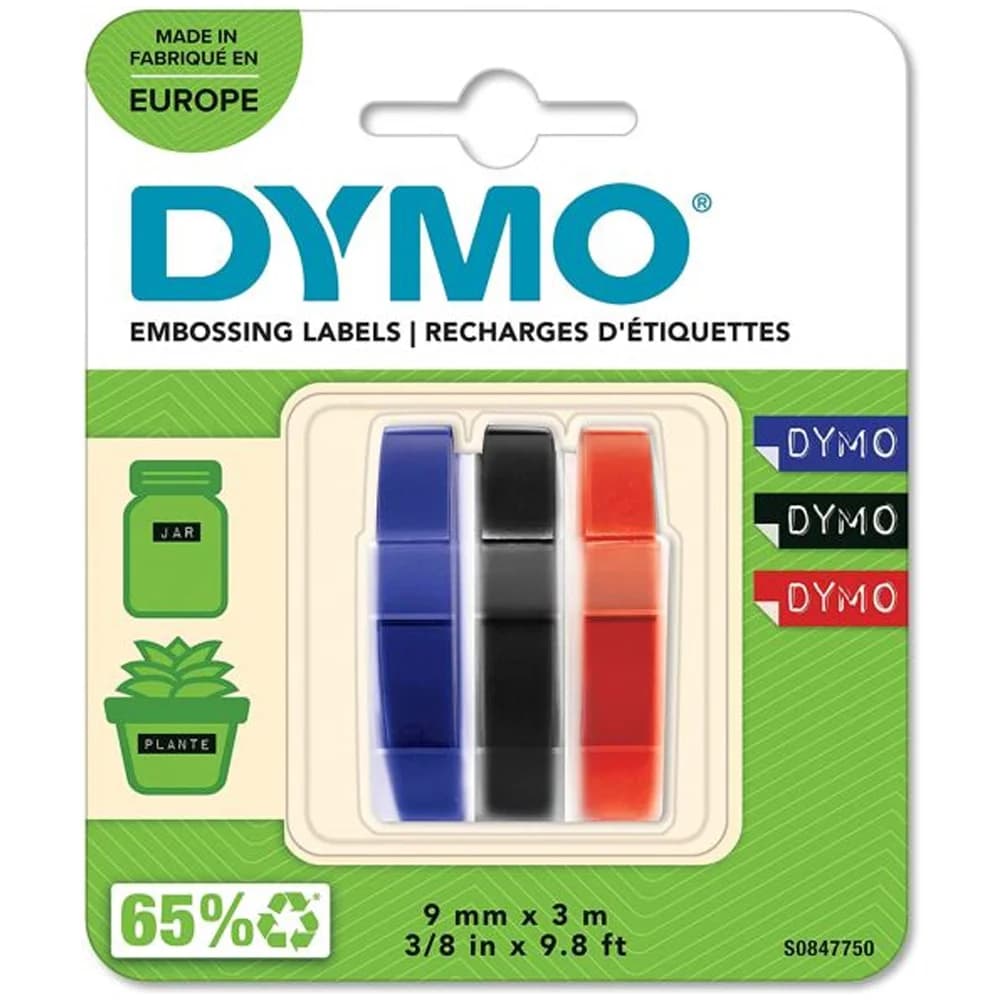 Dymo Kabartma Şerit 9mmx3mt 3 Lü Bls K/S/M S0847750