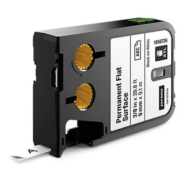 Dymo XTL Sabit Polyester Düz Yüzey 9 MM x 9,1 M Beyaz/Siyah 1868736