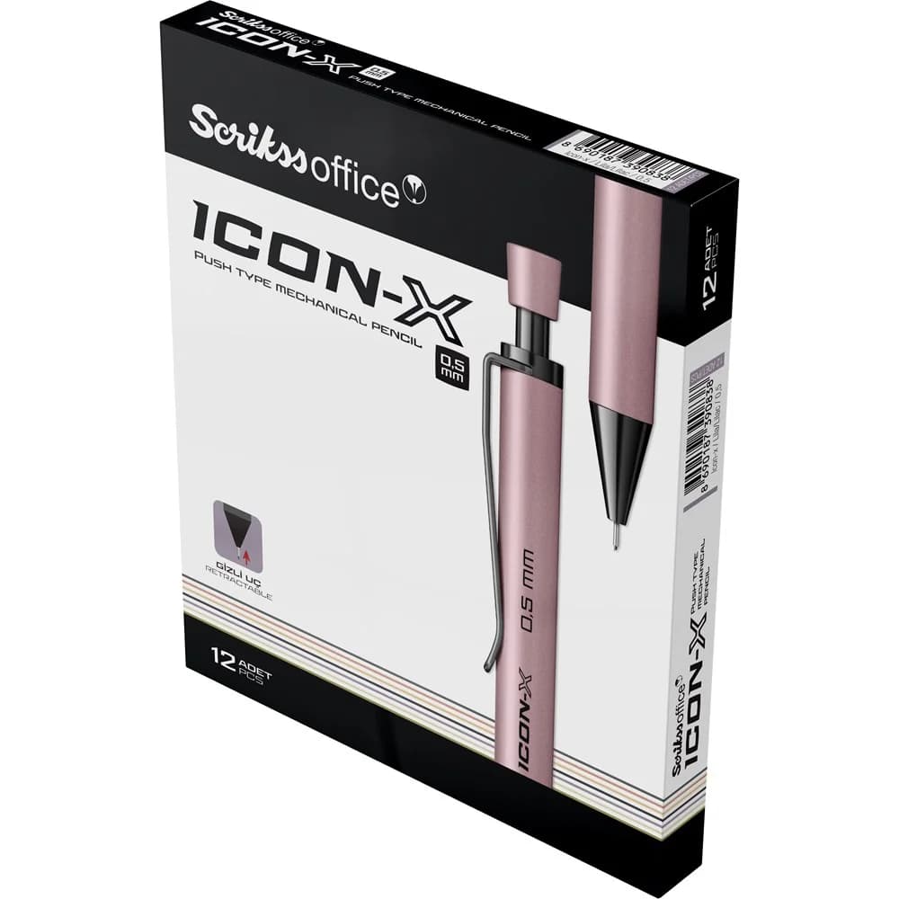 Scrikss Versatil Kalem Icon-x Metal 0.5 MM Lila 12 Li