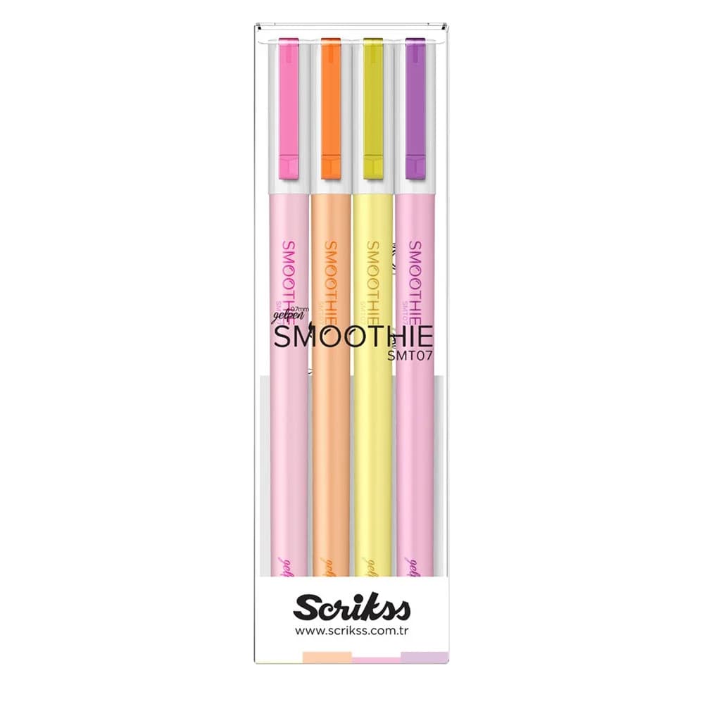 Scrikss Jel Kalem Smoothie 4 Lü Blister Set 2