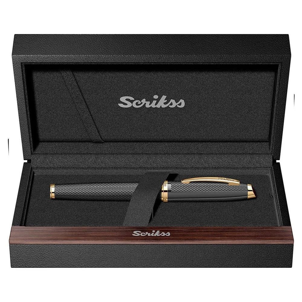 Scrikss Roller Kalem Mat Siyah Altın 390