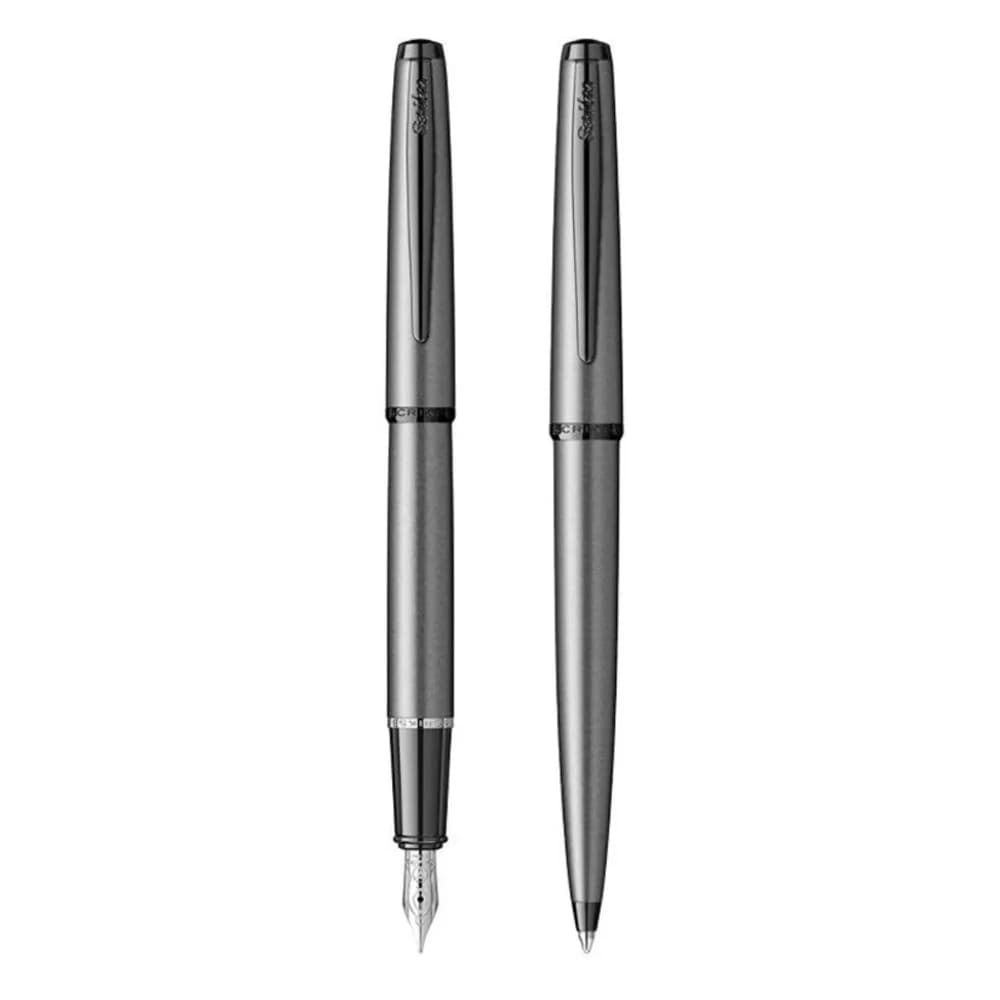 Scrikss Dolmakalem-Tükenmez Kalem İkili Set Mat Gri 78mg