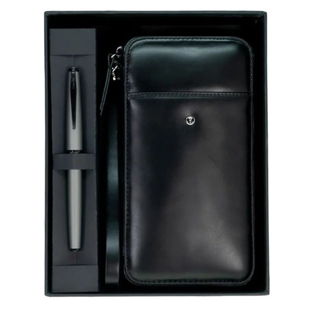 Scrikss Hakiki Deri El Çantası Siyah &amp; 78Mg Roller