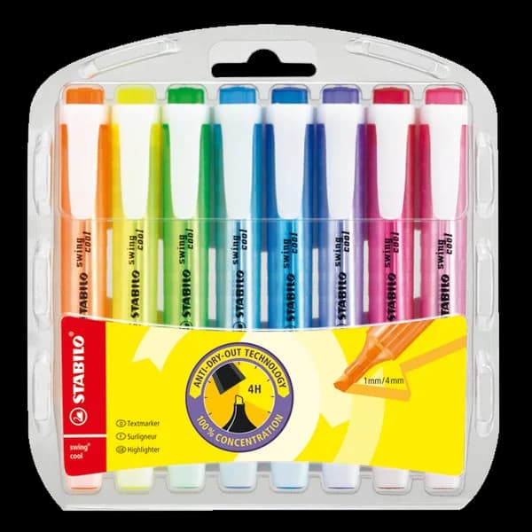 Stabilo Fosforlu Kalem Swing Cool 8 Renk Kalem Tipi 275/8-3