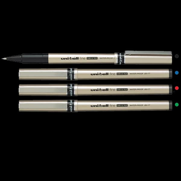 Uni-Ball Roller Kalem Deluxe Bilye Uç 0.7 MM Kırmızı UB-177