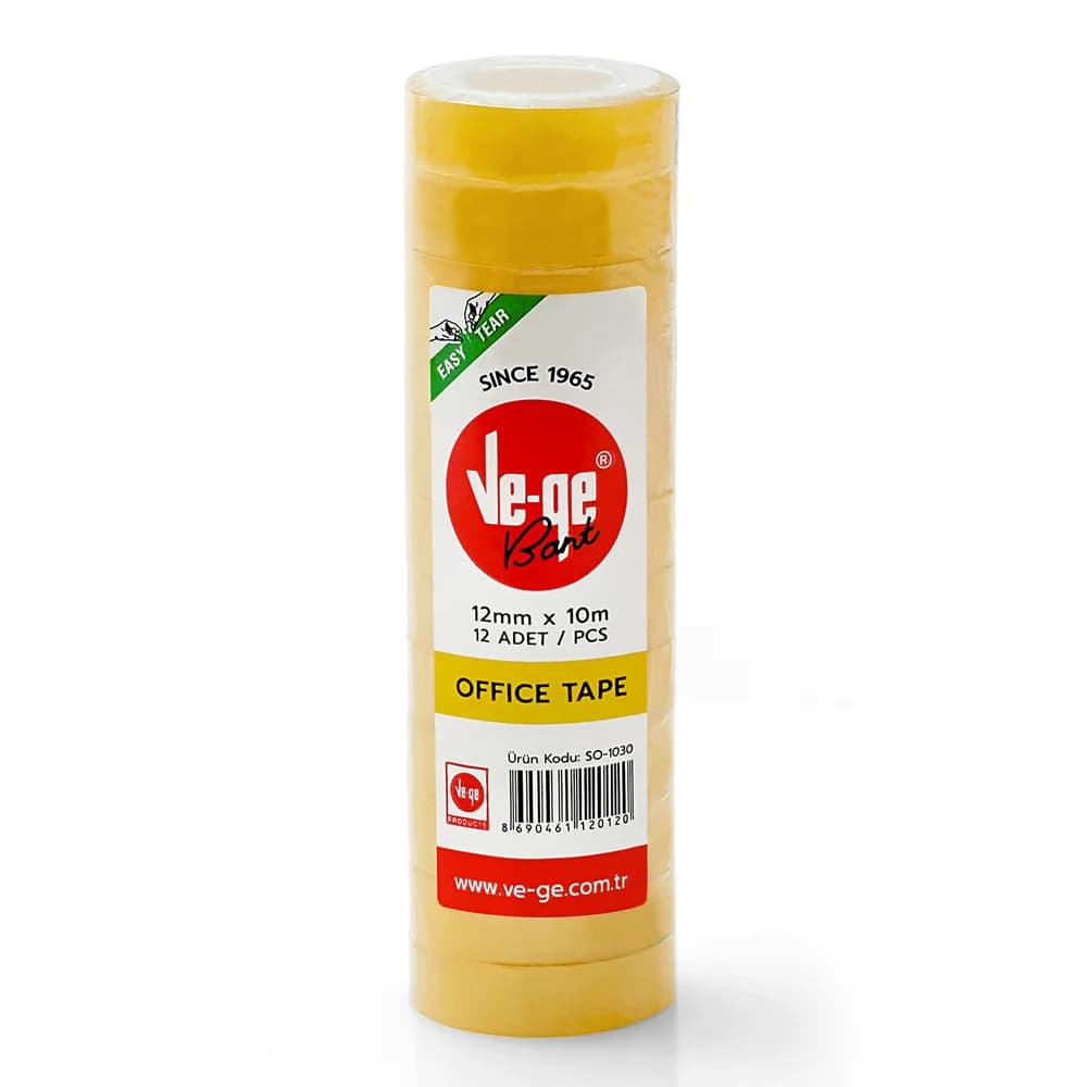 Vege Selefon Bant Office Tape 12x10 ( 12 Li Paket) SO-1030