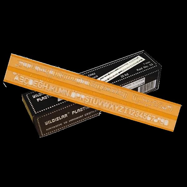 Yıldızlar Yazı Şablonu Teknik 7 MM 53