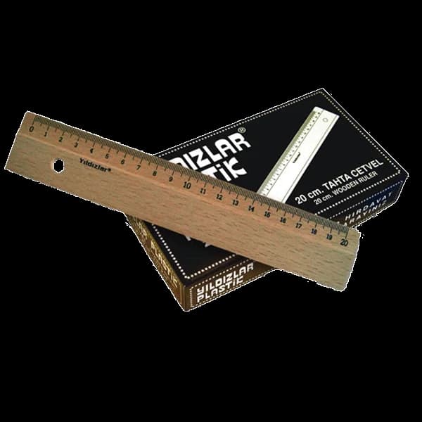 Yıldızlar Standart Cetvel Tahta 20 CM 90