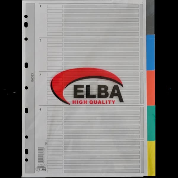 Bafix Seperatör 5 Renkli Karton A4