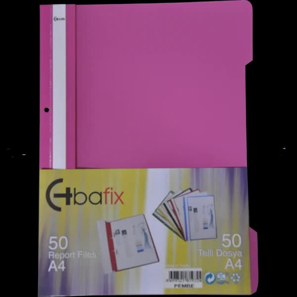Bafix Telli Dosya Plastik XL Pembe A4