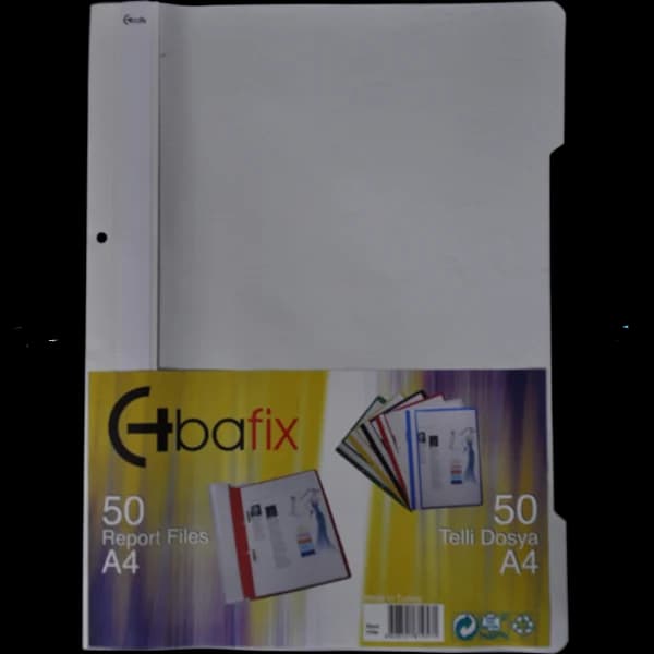 Bafix Telli Dosya Plastik XL Gri A4