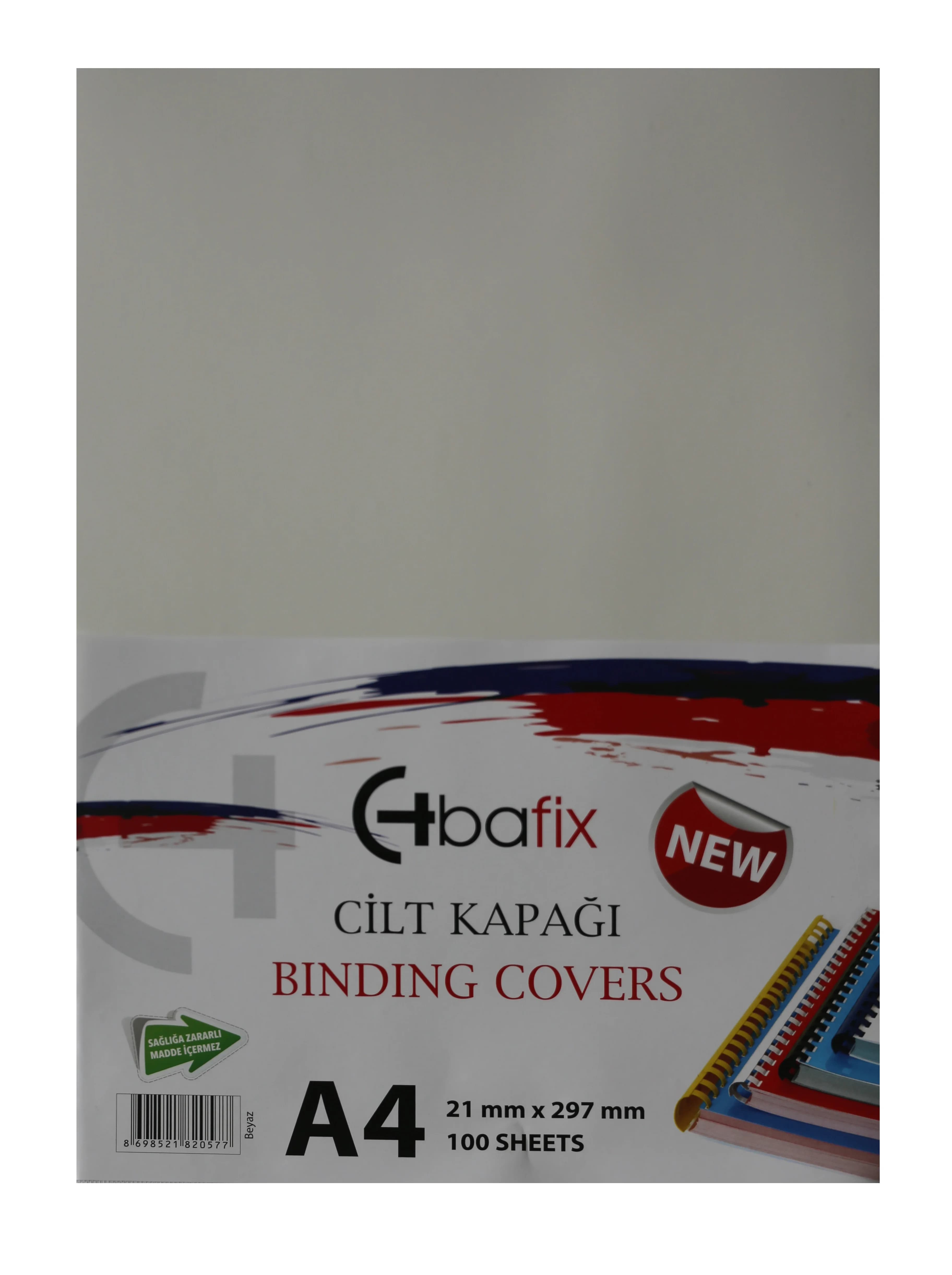 Bafix Cilt Kapağı Plastik Opak A4 160 MIC Beyaz