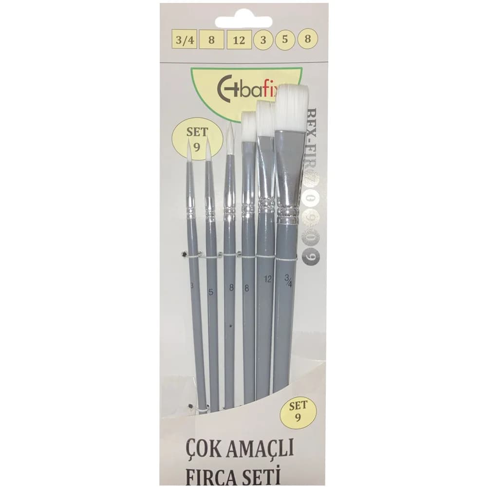 Bafix Fırça Seti Çok Amaçlı Artist 6 LI (3-5-8-3/4-8-12) Set-9 70909