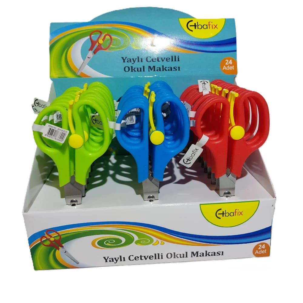 Bafix Okul Makası Cetvelli Yaylı 13,3 Cm BFX-SA2025