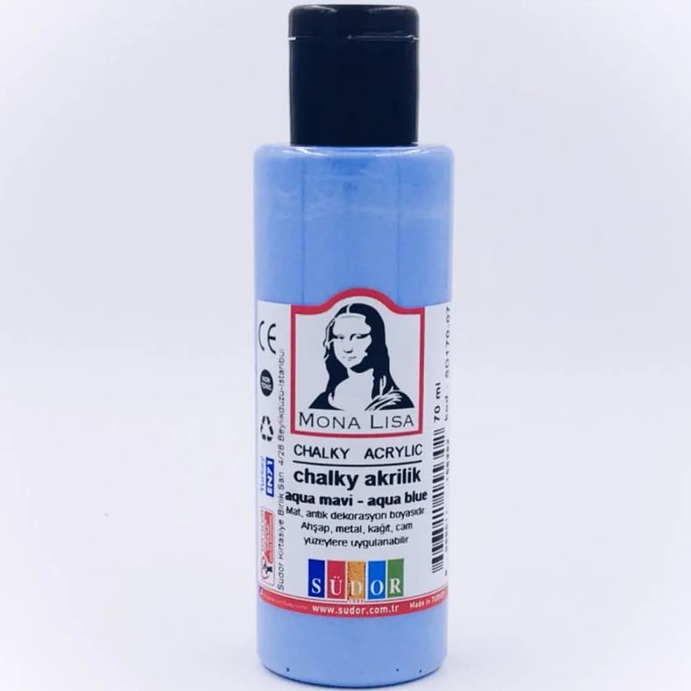 Mona Lisa Akrilik Boya Chalky 70 ML Aqua Mavi SD170-07