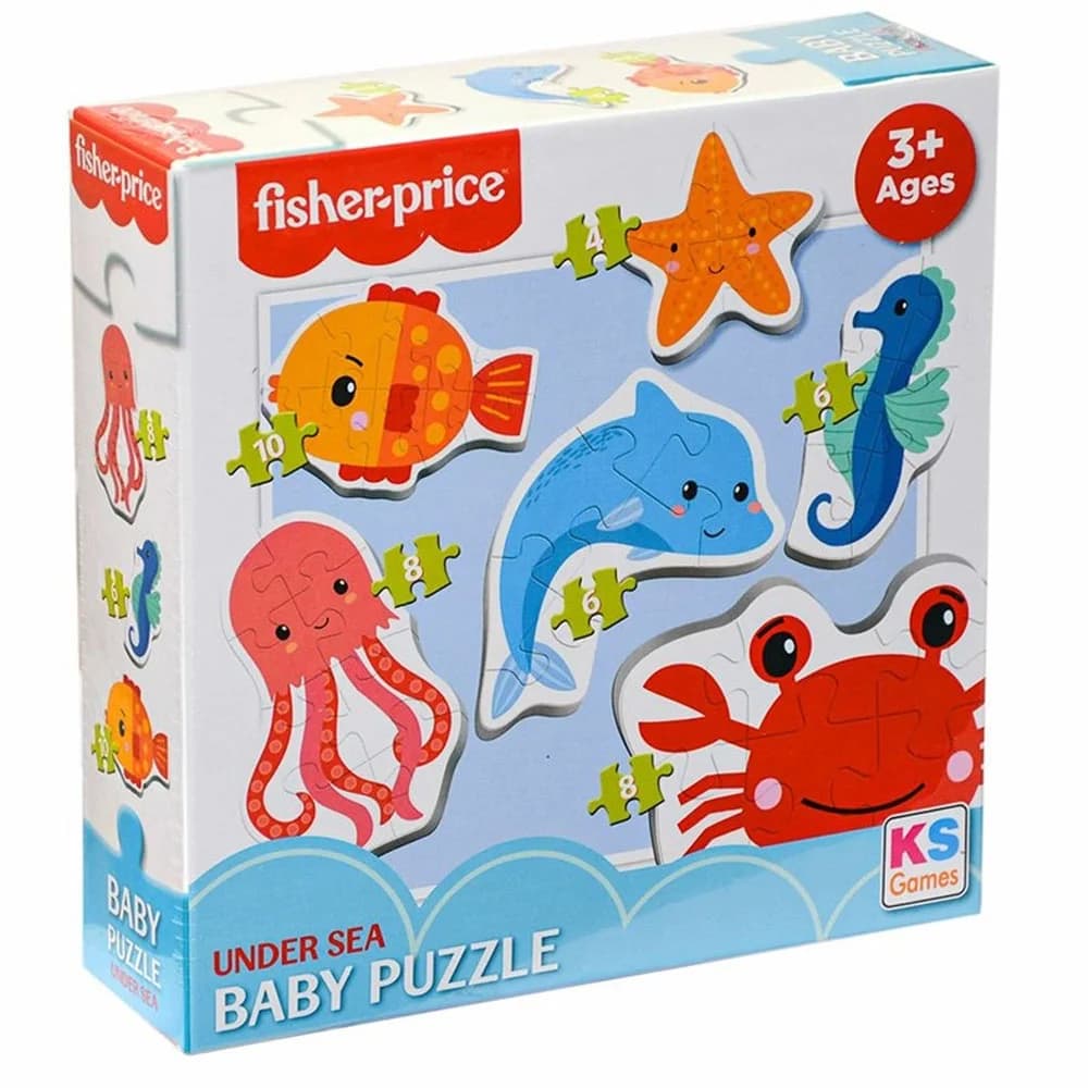Ks Games Puzzle Fisher-Price Baby Puzzle Under Sea 6 İn 1 Fp 13412