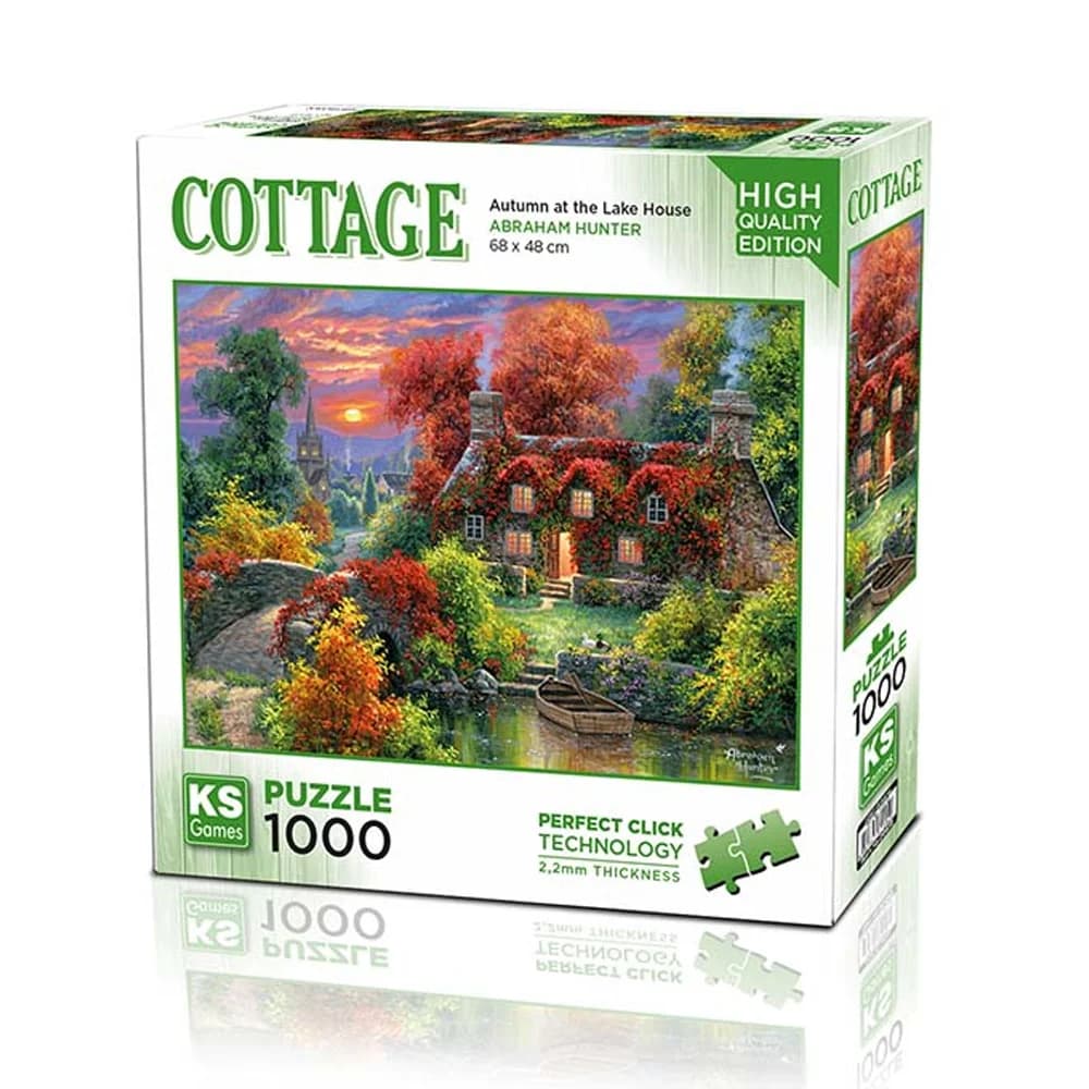 Ks Games Puzzle 1000 Parça Autumn At The Lake House 20672