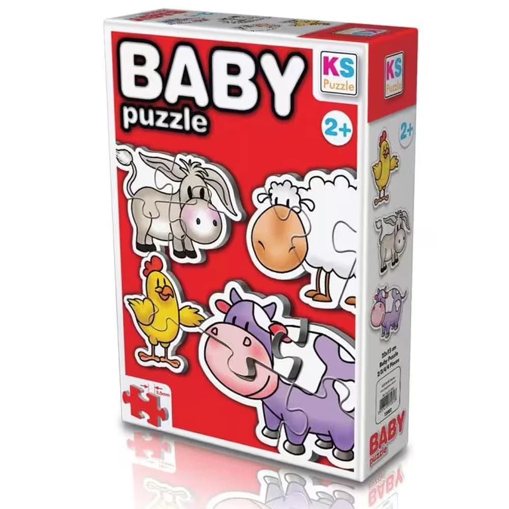 Ks Games Çiftlik Hayvanları/farm Animals 4in1 Puzzle 2/3/4/4 12002