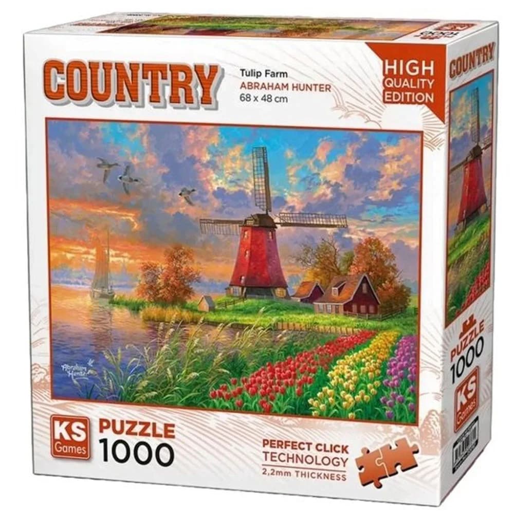 Ks Games Puzzle 1000 Parça Tulip Farm 20787
