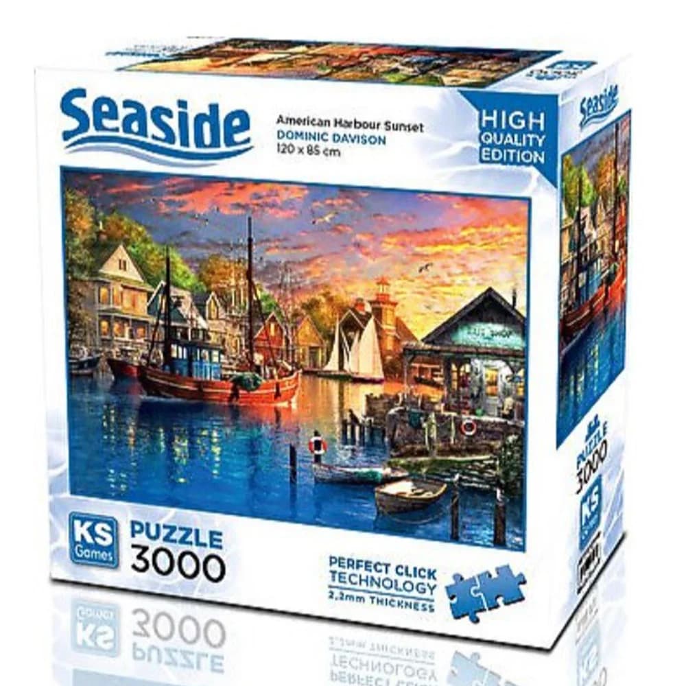 Ks Games Puzzle 3000 Parça American Harbour Sunset 23023