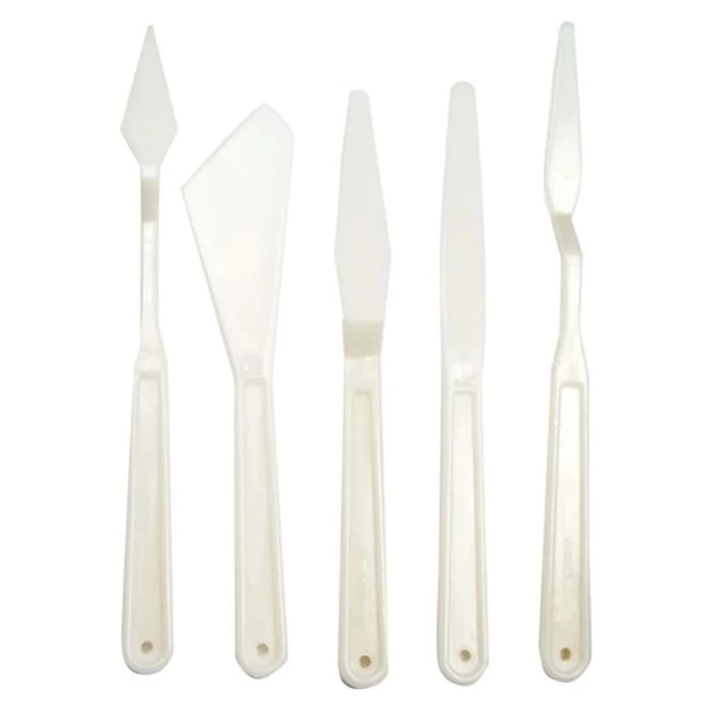 Rich Spatula Plastik 5 Li Set Beyaz 11248