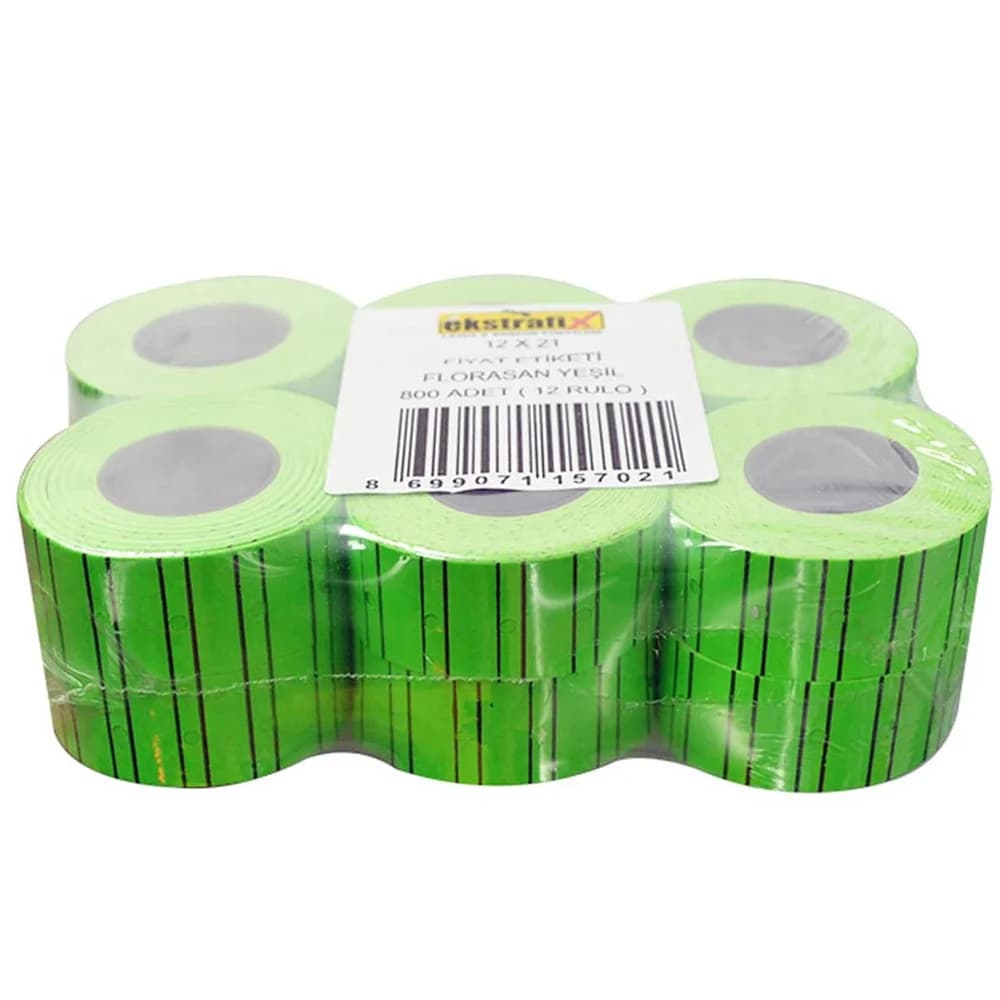 Ekstrafix Fiyat Etiketi 12x21 Florasan Yeşil
