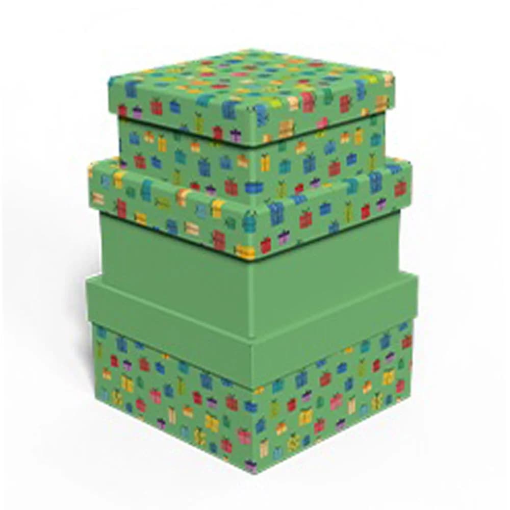 Ekstrafix Hediye Kutu Kare Küçük 3 Lü Hediye Paketi Q Hk-64