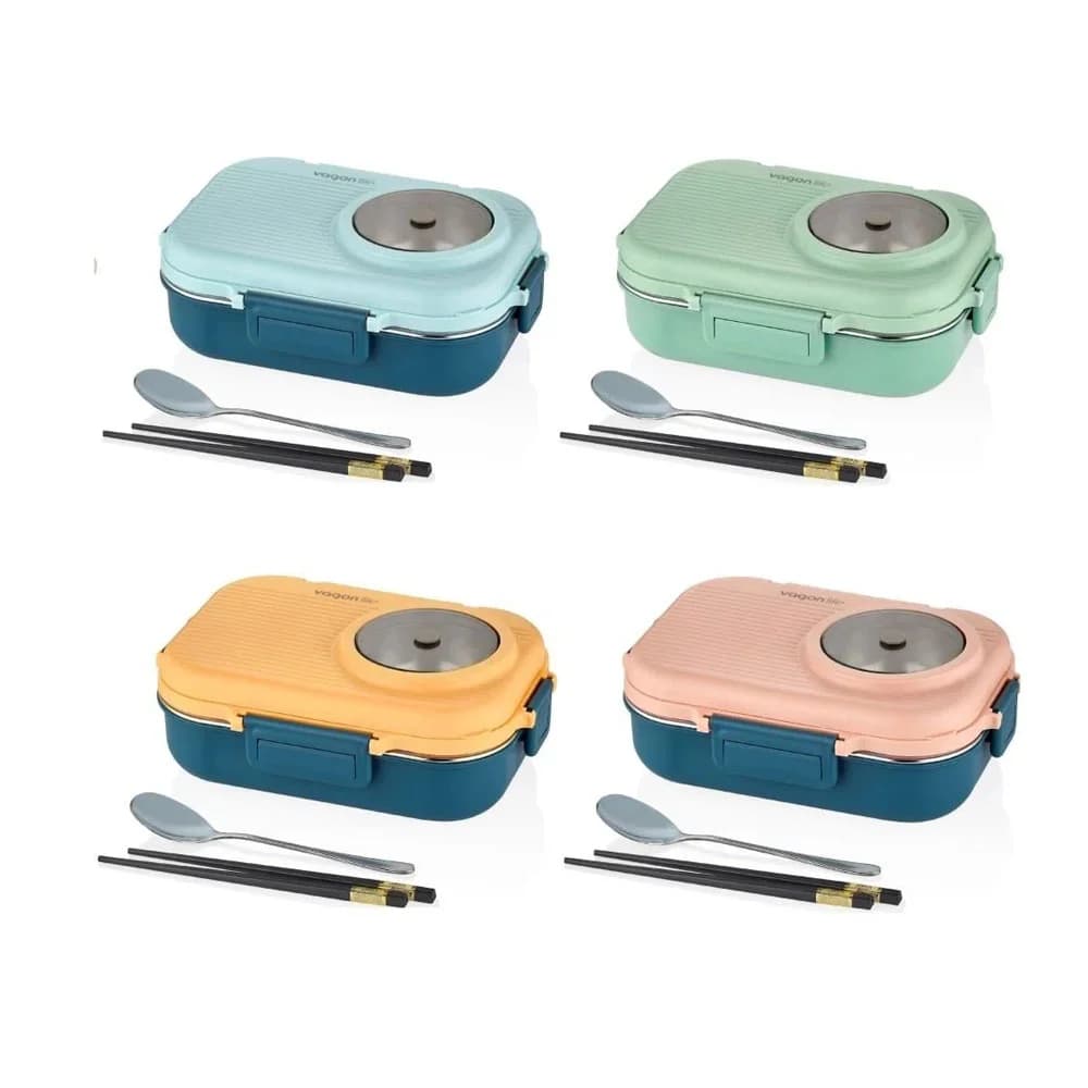 Vagonlife Beslenme Kutusu Lunch Box Paslanmaz Çelik 900 ML BL70100