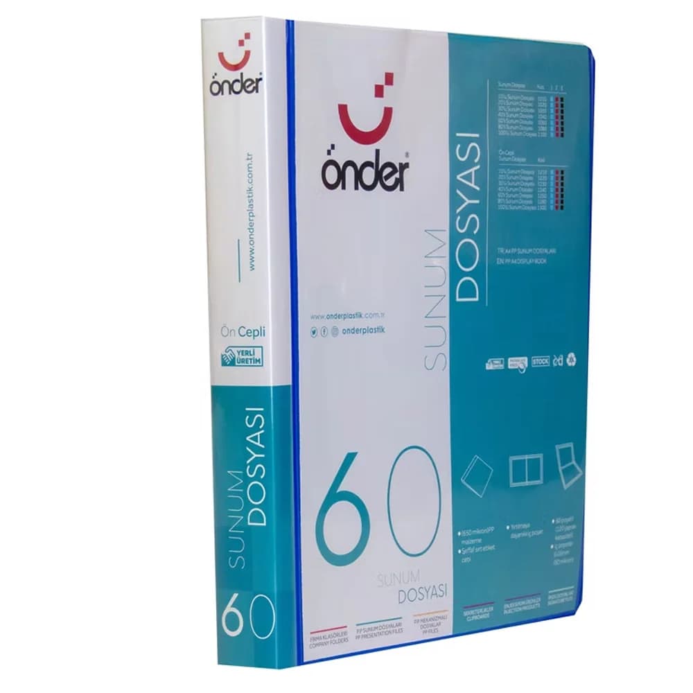 Önder Katalog (Sunum) Dosyası PP Öncepli 60 Lı Mavi 1260-1
