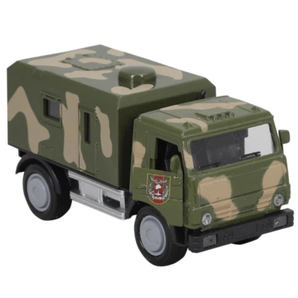 Birlik 1:36 Metal Çekbırak Işıklı Askeri&amp;Polis Kamyonları FY5077P-12D