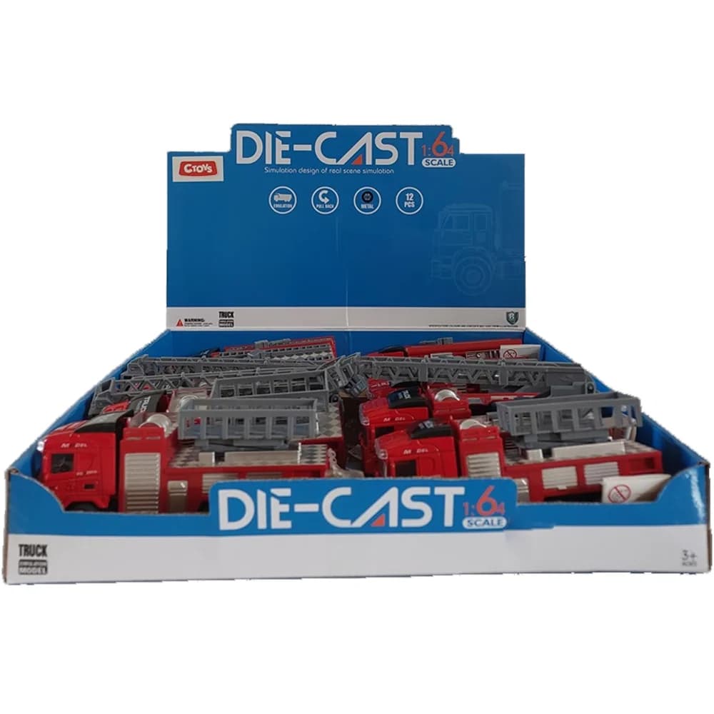 Ctoy Oyuncak Metal Çek Bırak İtfaiye Aracı CTOY-411-2