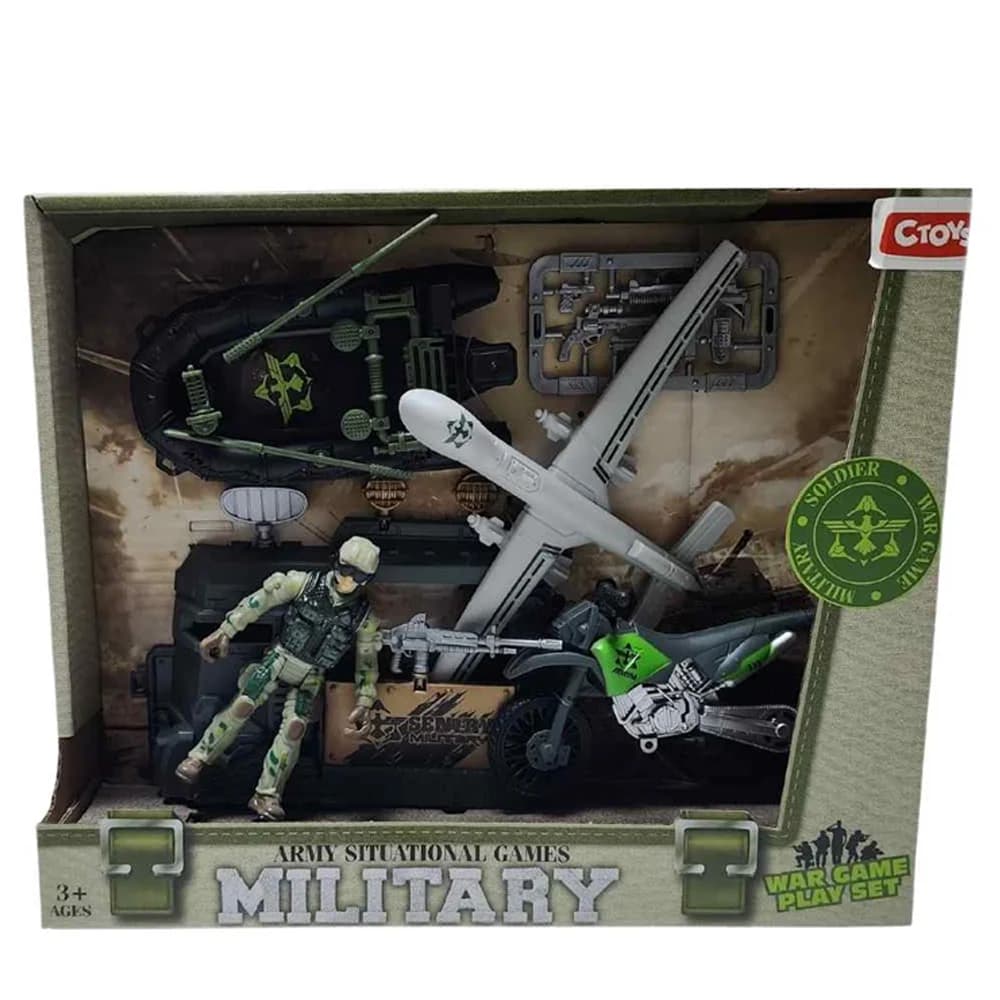 Ctoy Oyuncak Uçaklı Asker Seti CTOY-F14-2A