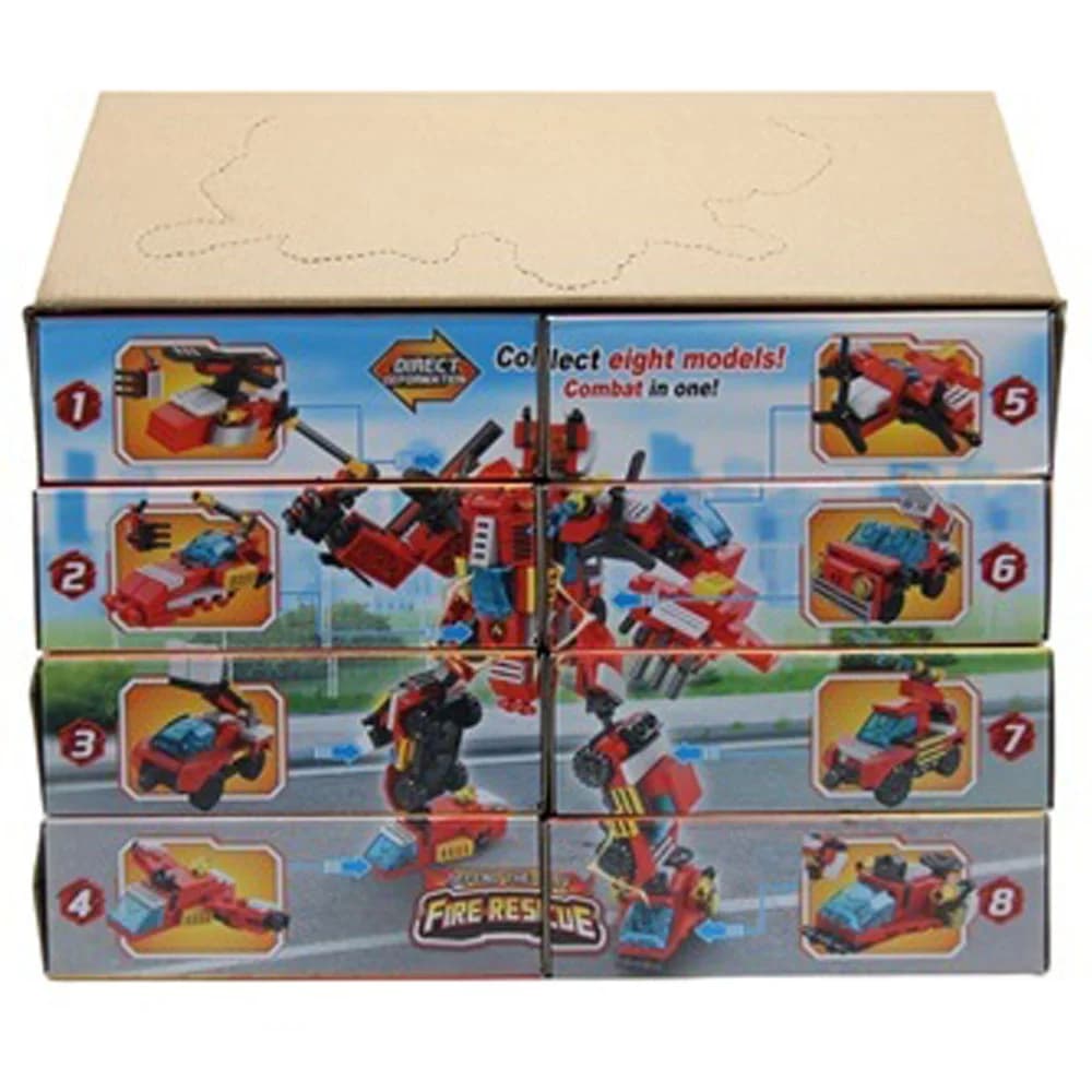 Ctoy Oyuncak İtfaiye Araçları Dönüşebilen Bloklar 8 Li Std