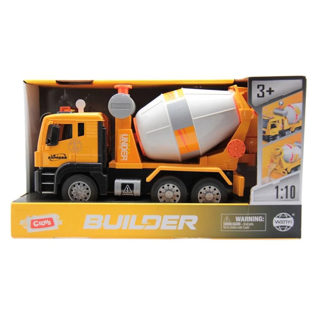 Ctoy Sesli Ve Pilli Beton Mikseri Sarı 1:10