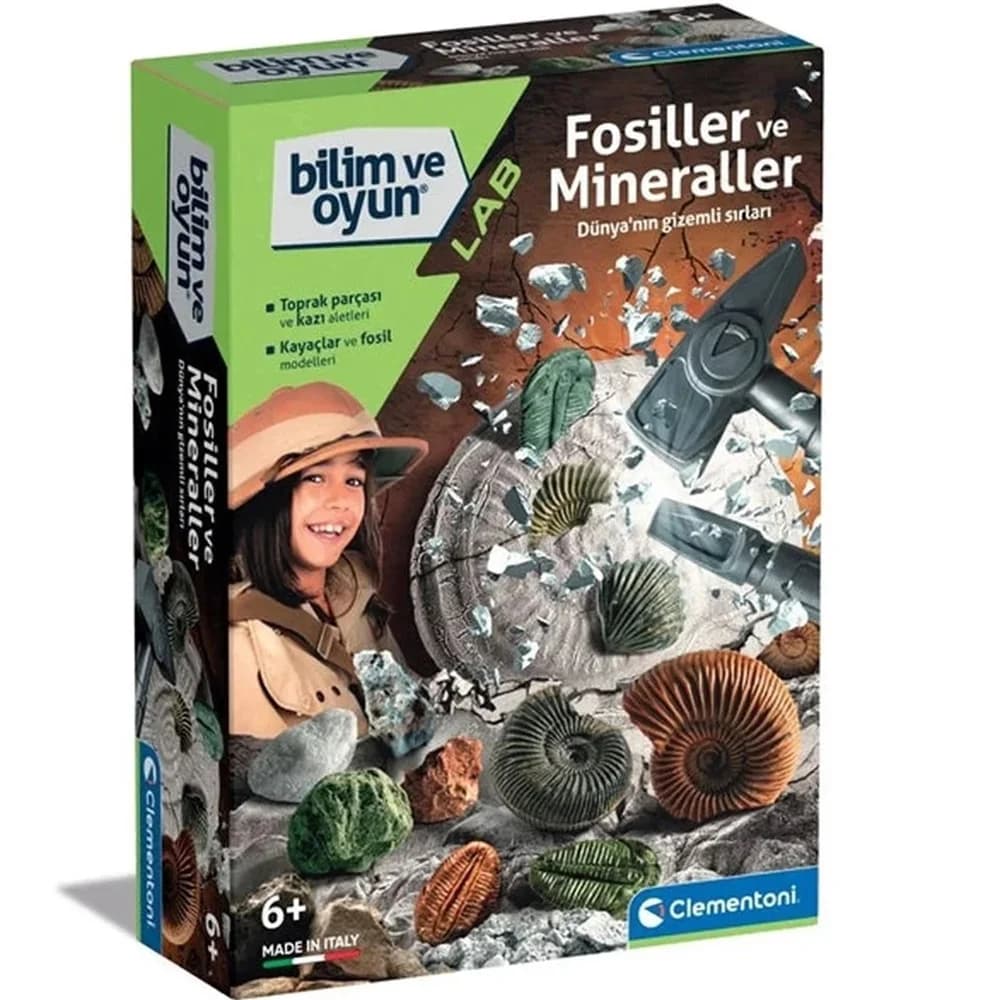 Clementoni Bilim Ve Oyun Fosiller Ve Mineraller Kazı Seti 64336