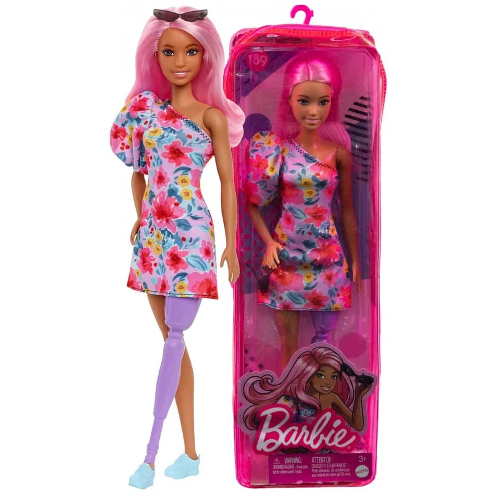 Barbie Fashionistas Büyüleyici Parti Bebekleri Tek Omuz Elbiseli MTL-HBV21