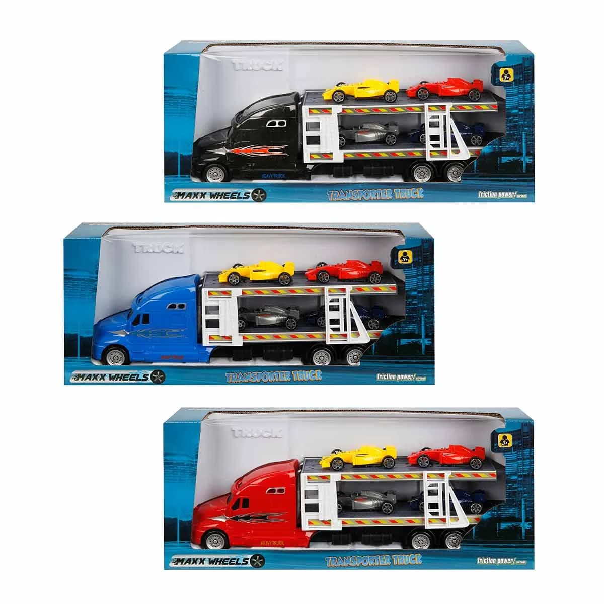 Sunman Oyuncak Maxx Wheels Transporter 2 Katlı 4 Araçlı 30 Cm. 1:48 S00002322