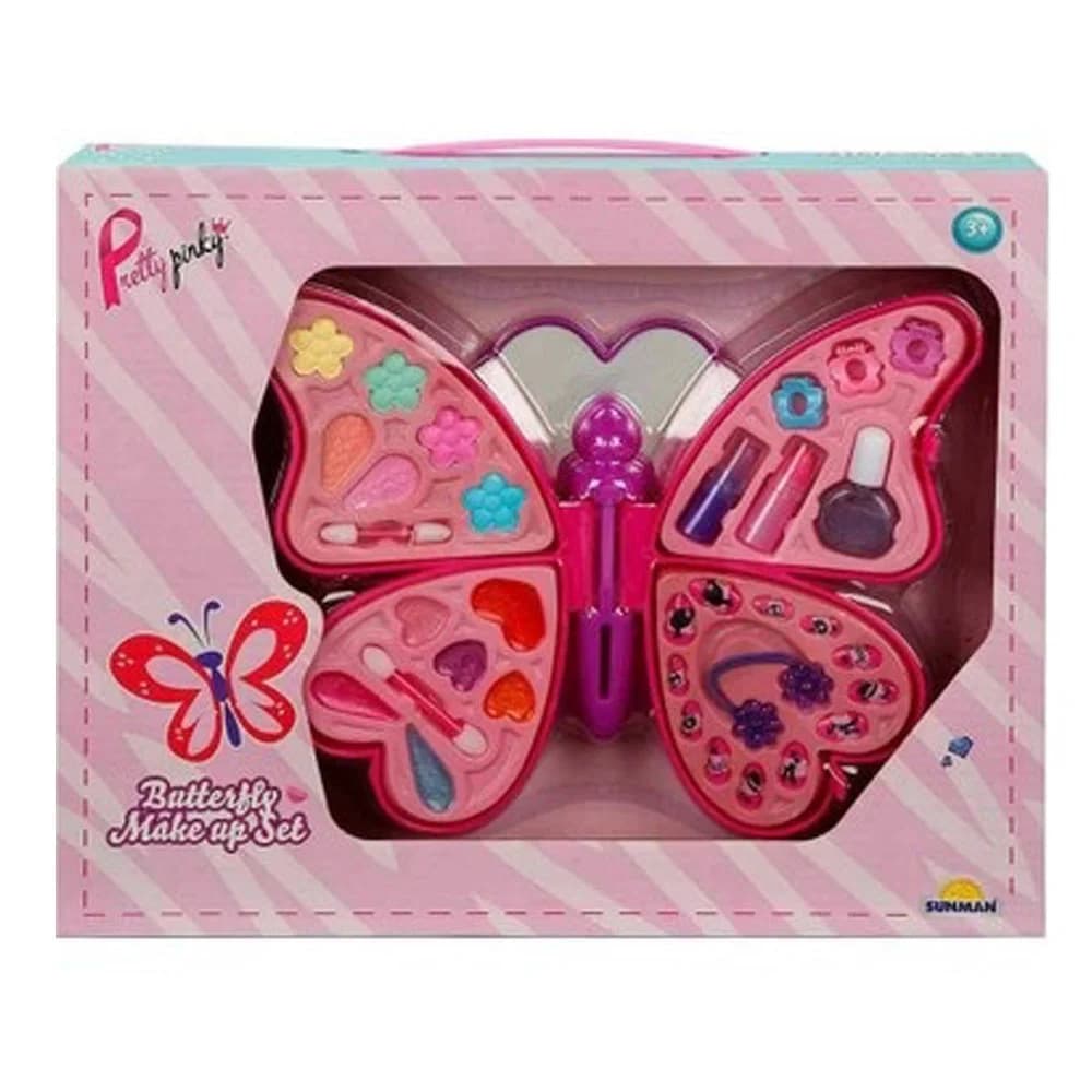 Sunman Oyuncak Kelebek Şekilli 4 Katmanlı Makyaj Güzellik Seti