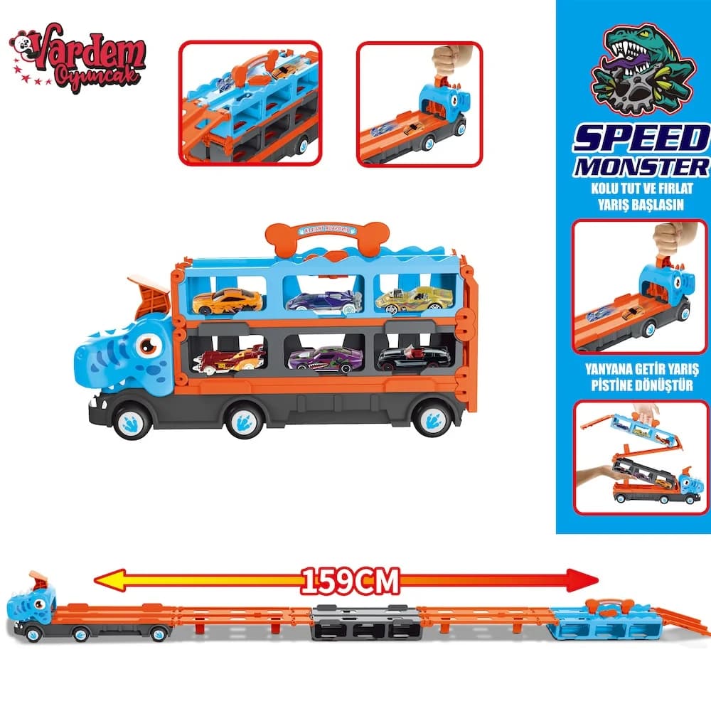 Vardem Oyuncak Parkurlu Araba Fırlatan Dinozor VRD-GD001